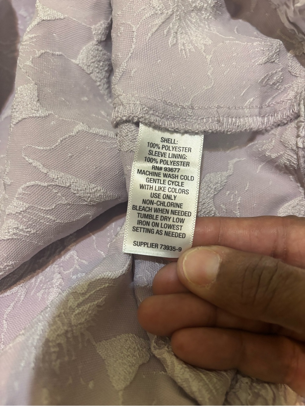 Liz Claiborne Light Lilac Floral Textured Top - Picture 7 of 13